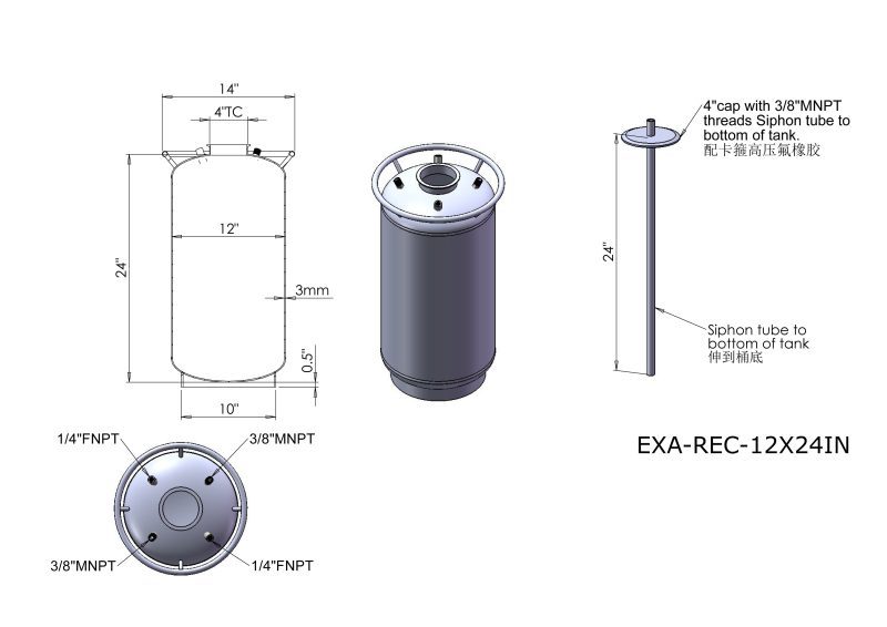 EXA REC 12X24IN